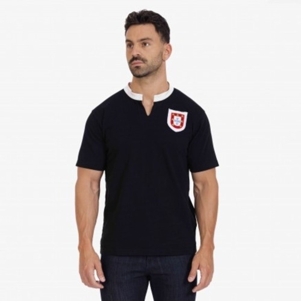 Portugal Legends‎ FPF Mens Black Rugby Shirt Short Sleeve Cotton Jersey Size S - Picture 8 of 9